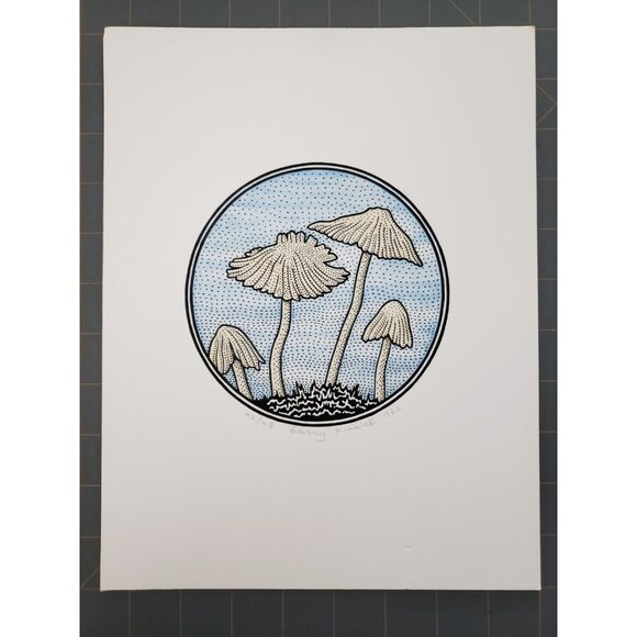 Larry Kissick Pair of Mushroom Numbered Prints Canadian Artist Signed 1982 - Picture 2 of 6